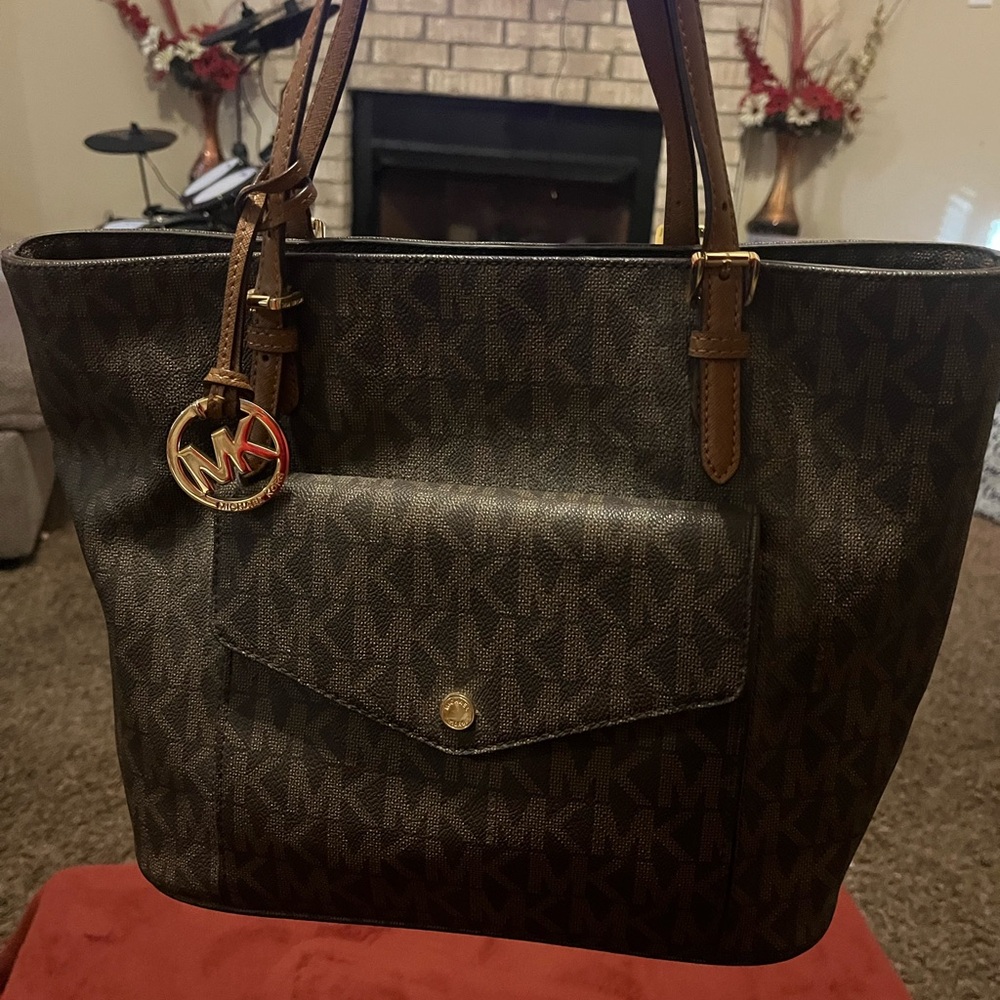 Michael Kors Brown Monogram Tote
